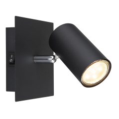 Globo Robby – Црна ѕидна светилка со 1 сијалица