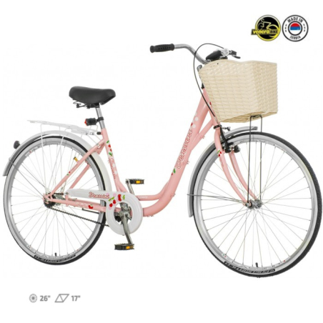 Велосипед VENSSINI 26"/17" DIAM264KK18 26.3/8/17'' розе + Опрема ГРАТИС!
