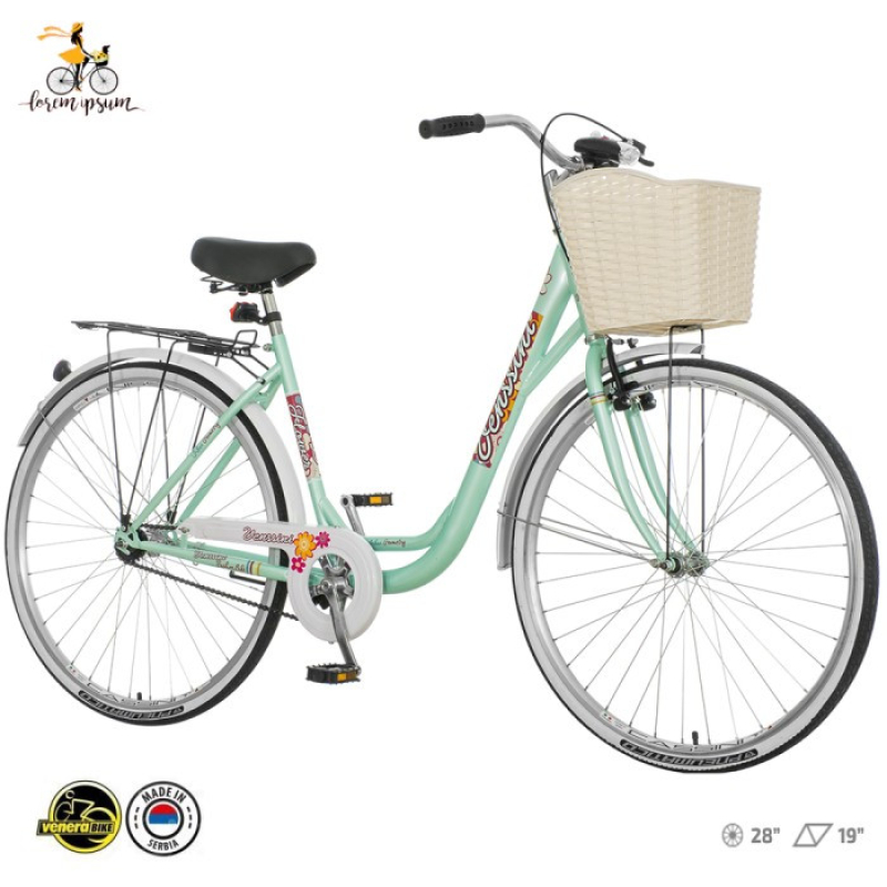 Велосипед VENSINI DIAMANTE DIAM281KK18 28.3/8''/19'' Lady пастелна зелена