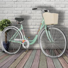 Велосипед VENSINI DIAMANTE DIAM281KK18 28.3/8''/19'' Lady пастелна зелена