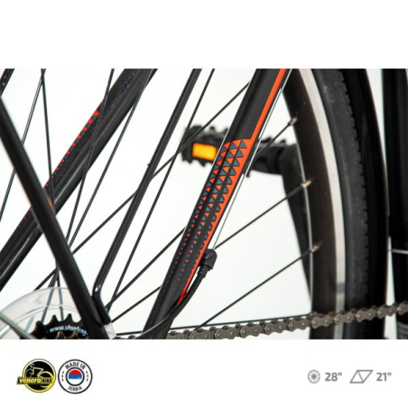 Велосипед EXPLORER QUEST CITY QES282S 28"/21" црно портокалово сив