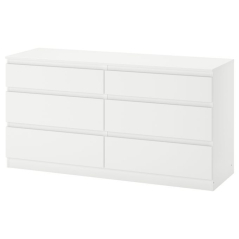 IKEA KULLEN  Фиокар со 6 фиоки - бел