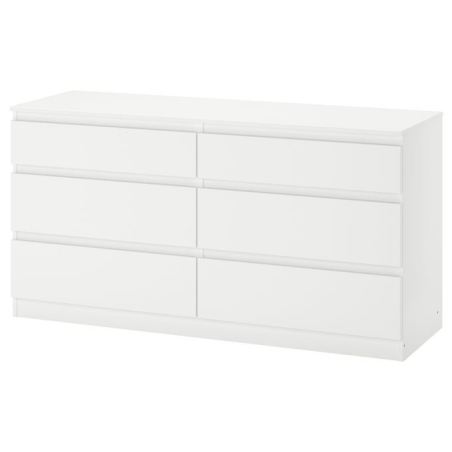 IKEA KULLEN  Фиокар со 6 фиоки - бел