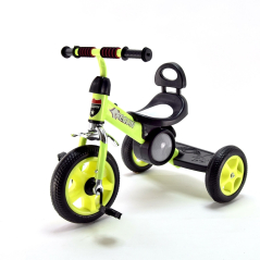 Трицикл со музика и LED сијалички - зелен