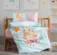 Ranforce Baby Quilt Cover Set - Sleeper - Mint