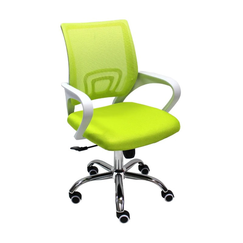 Работен стол Lori White Chrome зелен