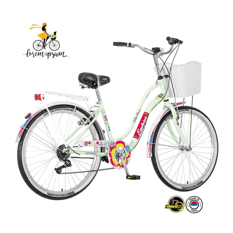 Велосипед EXPLORER LADY WHITE FLOWER LAD262S6 26"/16"