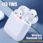 Слушалки Bluetooth i13 TWS - бели
