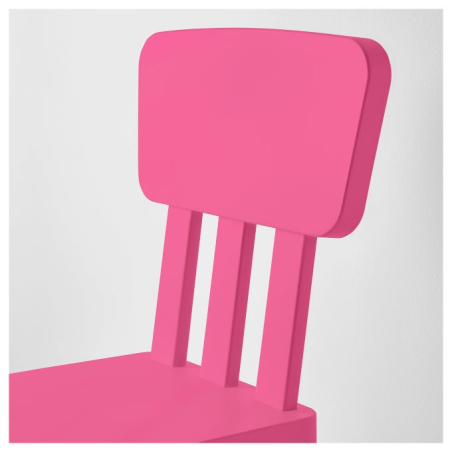 IKEA MAMMUT детски стол розев