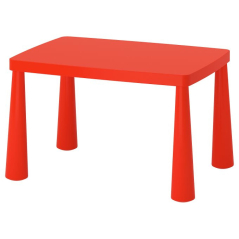 IKEA MAMMUT детска маса - црвена