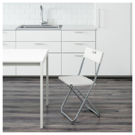 IKEA GUNDE Стол на расклопување - бел