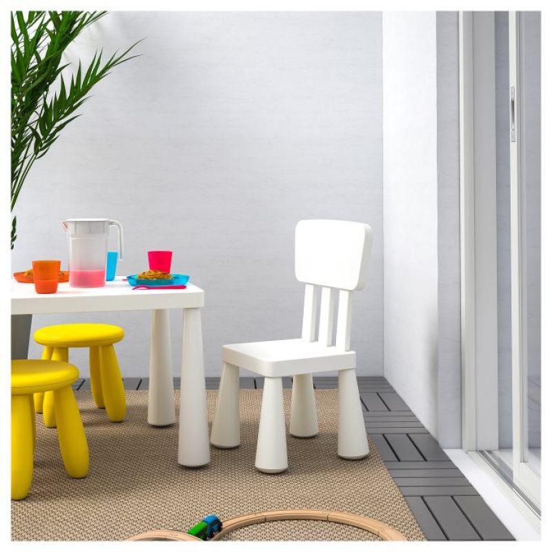 IKEA MAMMUT Детско столче - бело