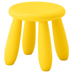 IKEA MAMMUT Детска табуретка - жолта